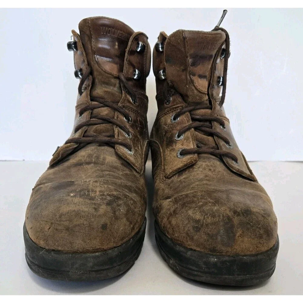 Wolverine Boots Mens 13 Brown DuraShocks Slip Resistant 6